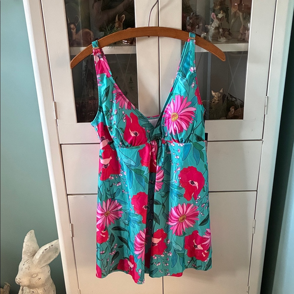 Nicole Miller sz M one piece swimsuit swim dress nwt - Picture 2 of 12